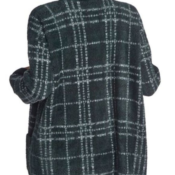 1. State Windowpane Forest Green Cardigan - Picture 6 of 6